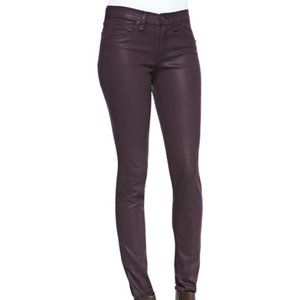 rag & bone Legging Jeans in Coated Wine - size 25